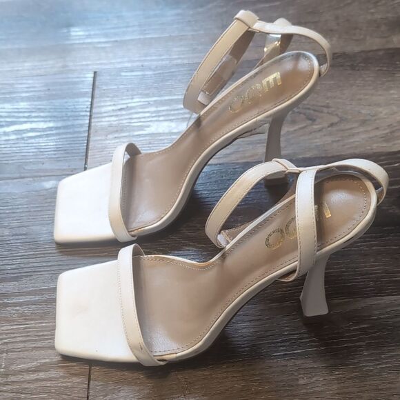 Ego White Strappy High‎ Heels Women's Size 7 - Picture 2 of 7